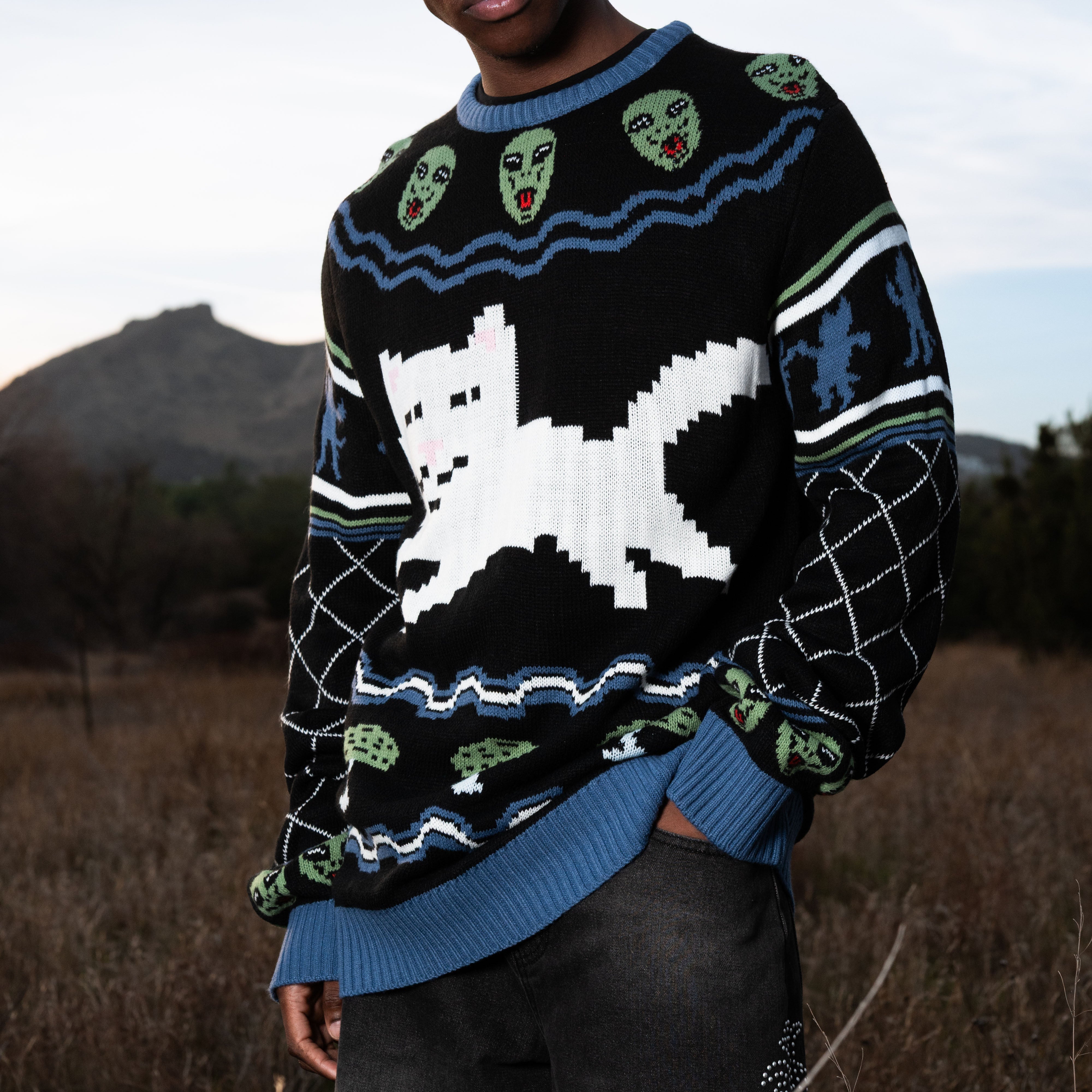 RIPNDIP Out Of This World Knit Sweater (Black)