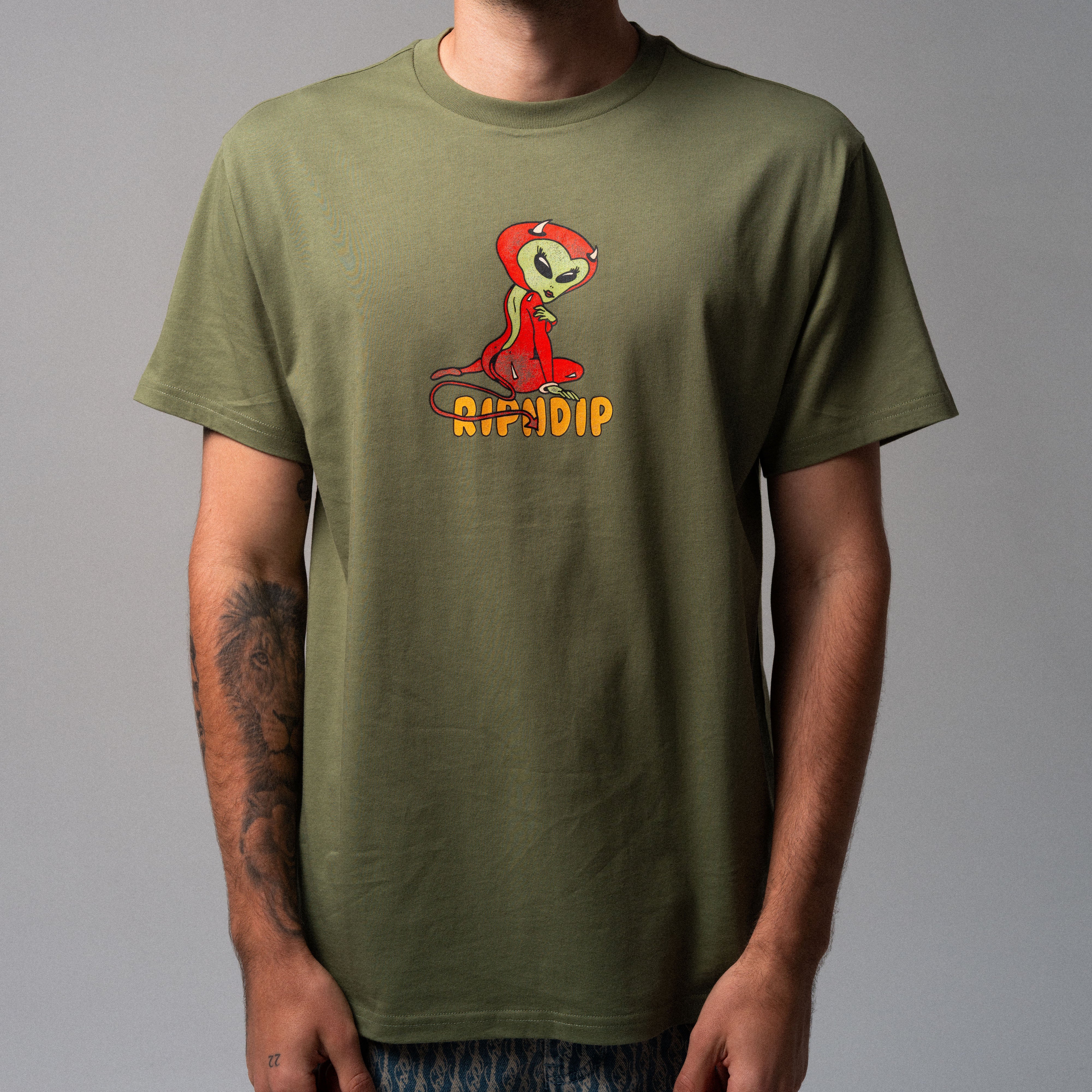 RIPNDIP Devil Alien Tee (Dusty Forest)