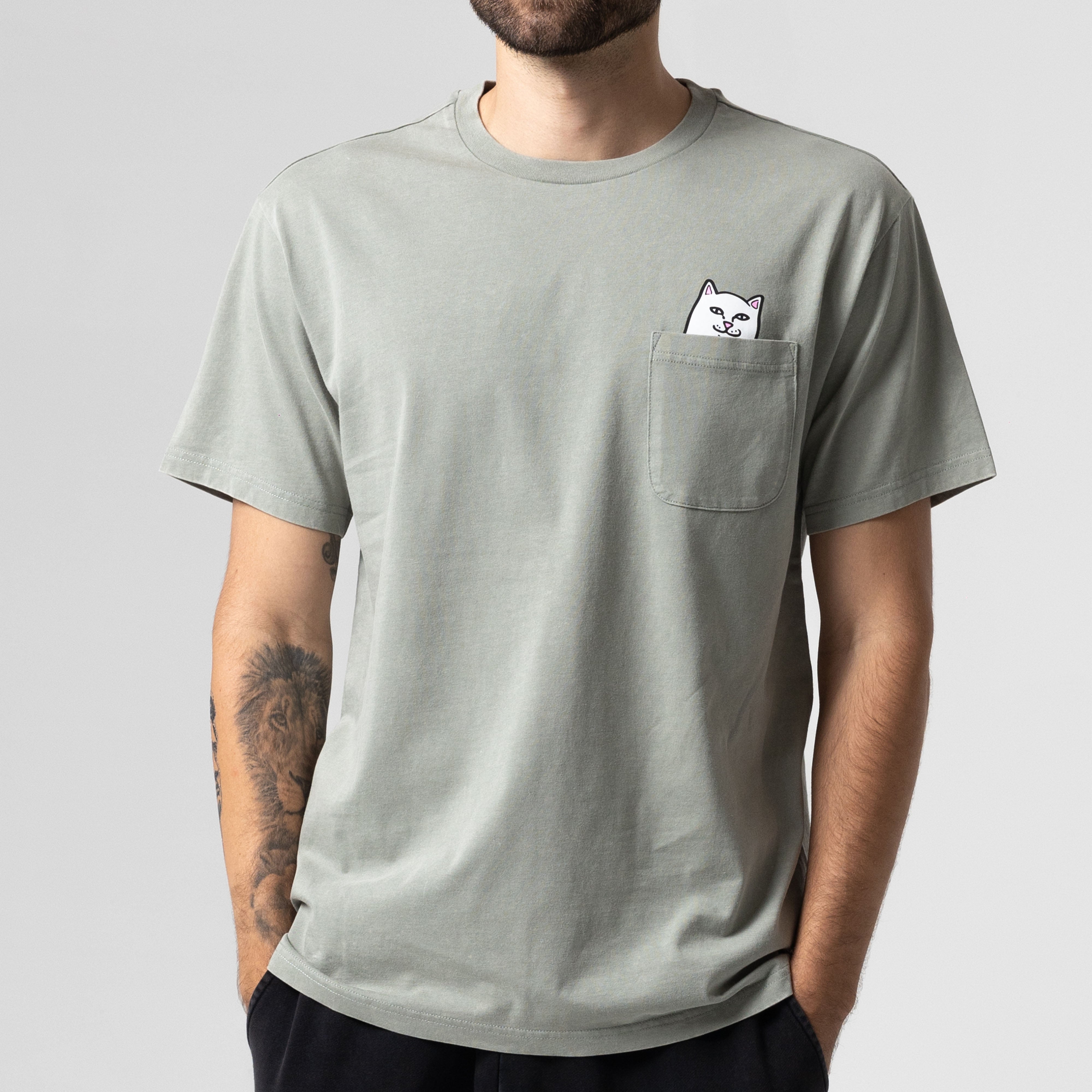 RIPNDIP Lord Nermal Pocket Tee (Sage Vintage Wash)