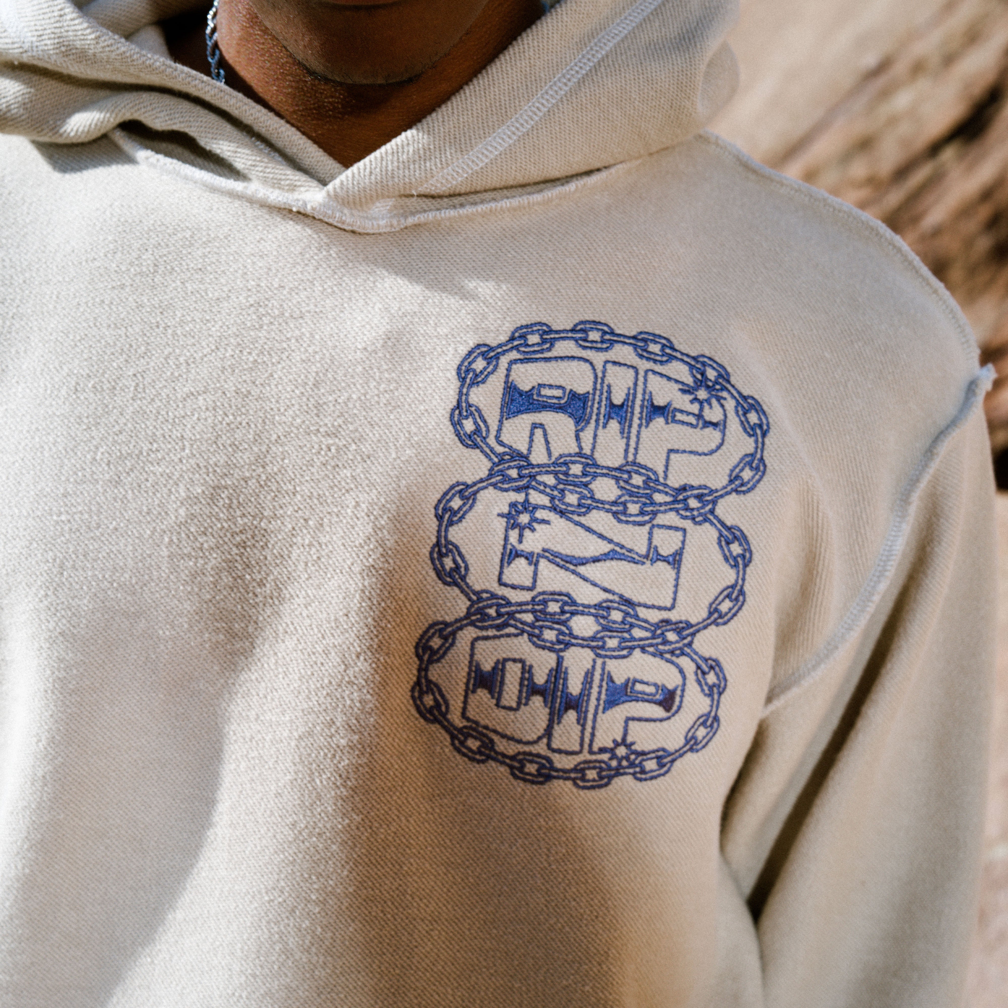 RIPNDIP Linked Up Reverse Stitched Hoodie (Khaki)