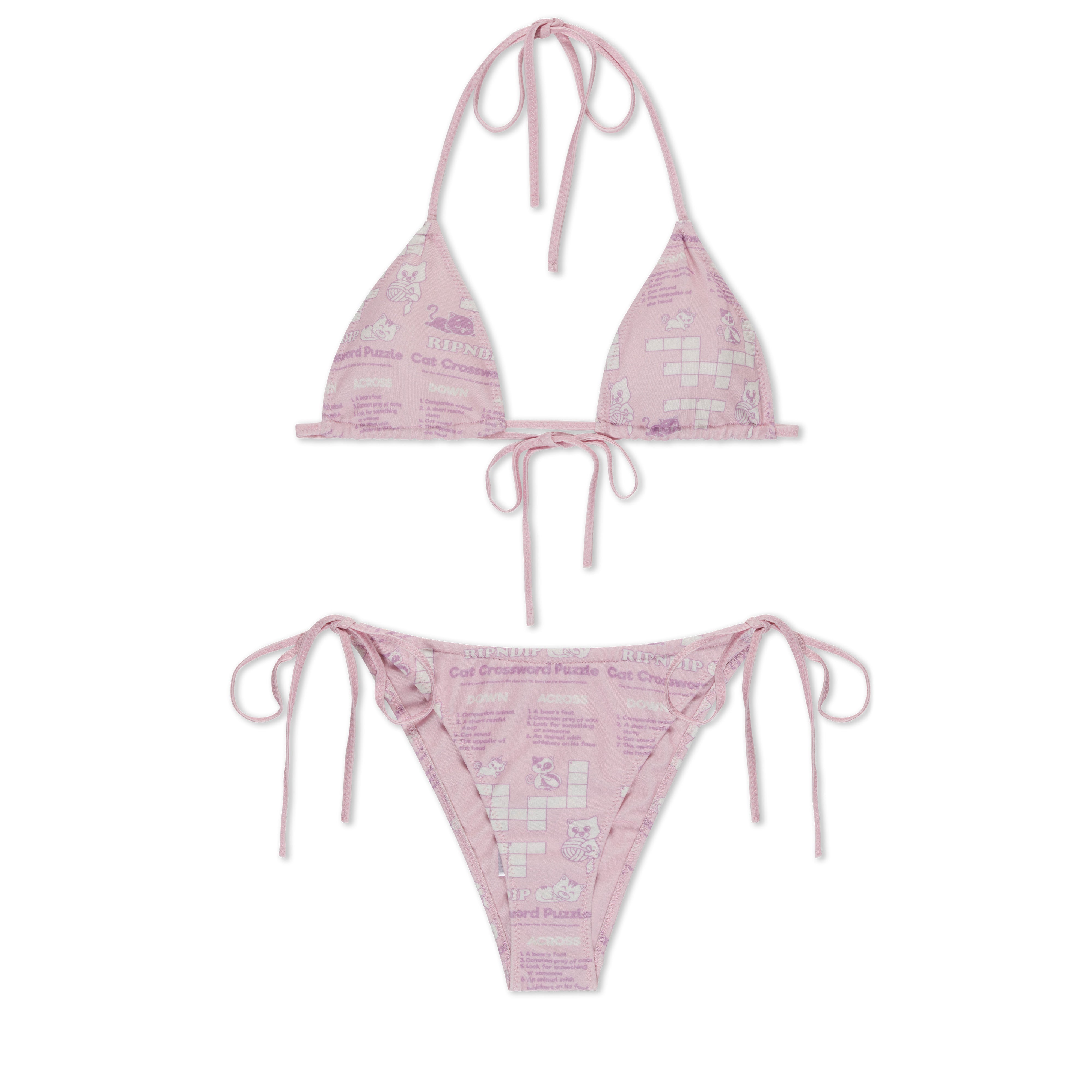 RIPNDIP Crossword 2PC Bikini Set (Pink)