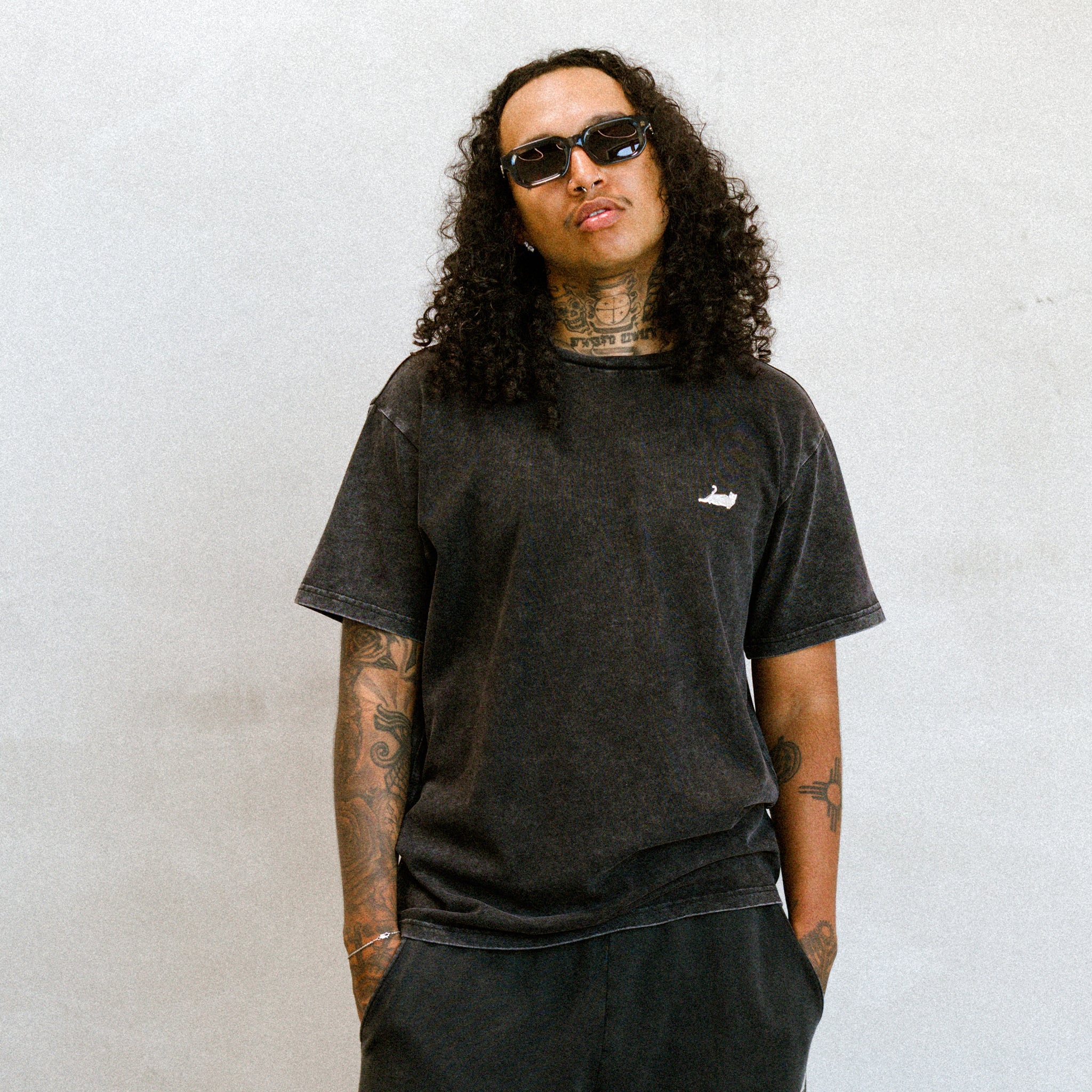 RIPNDIP Castanza Short Sleeve Tee (Black Vintage Wash)