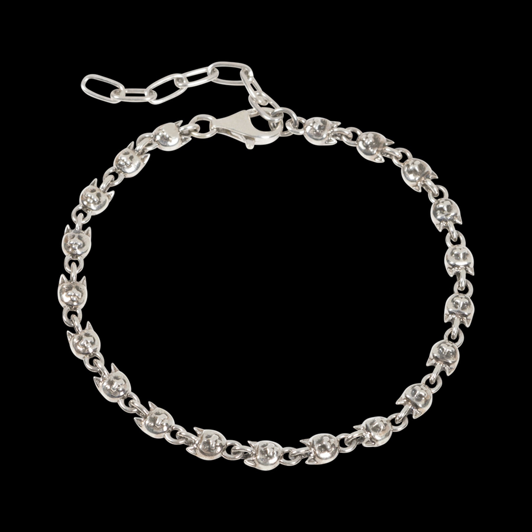 Chrome Kitty Bracelet (Silver)