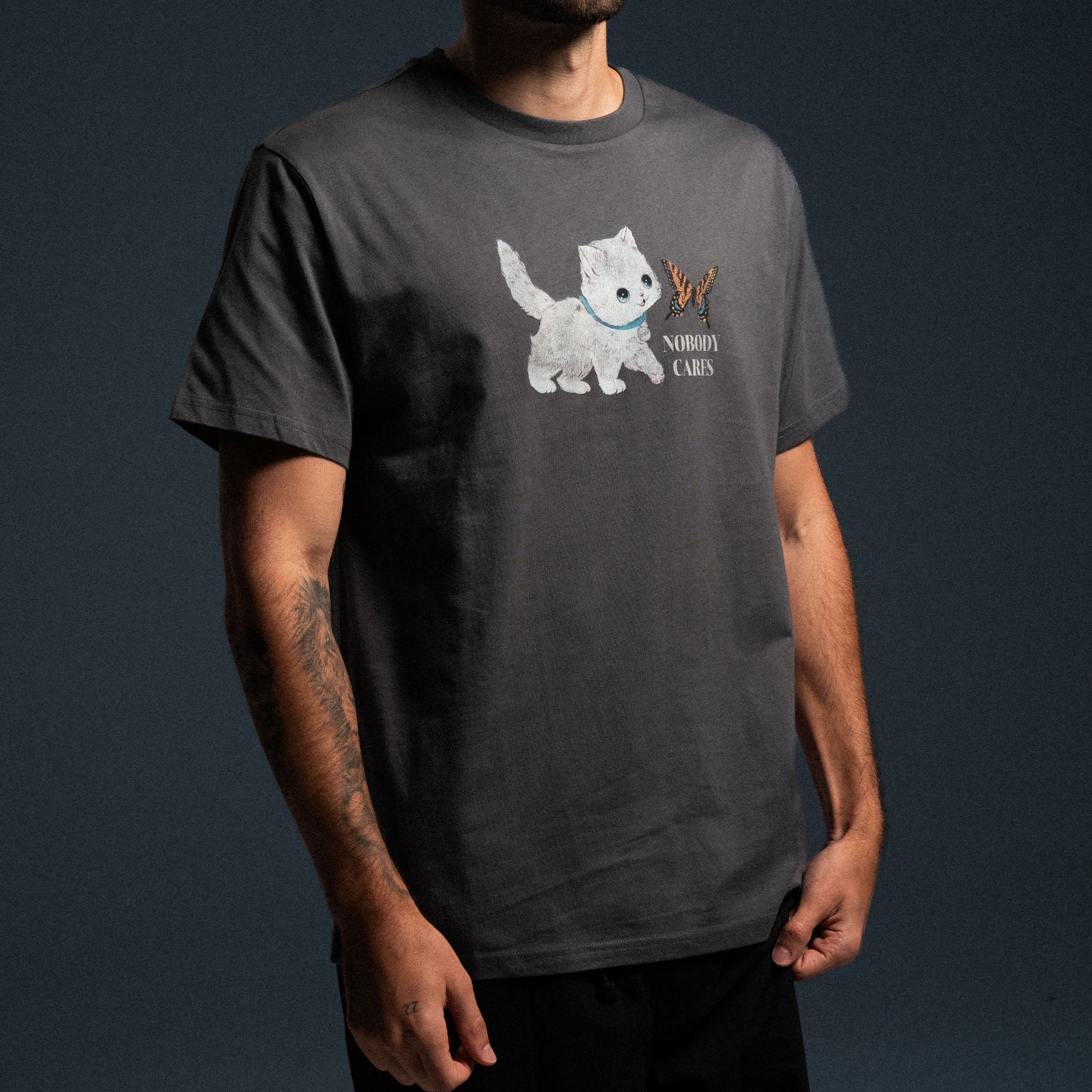 Nobody Cares Tee (Charcoal)