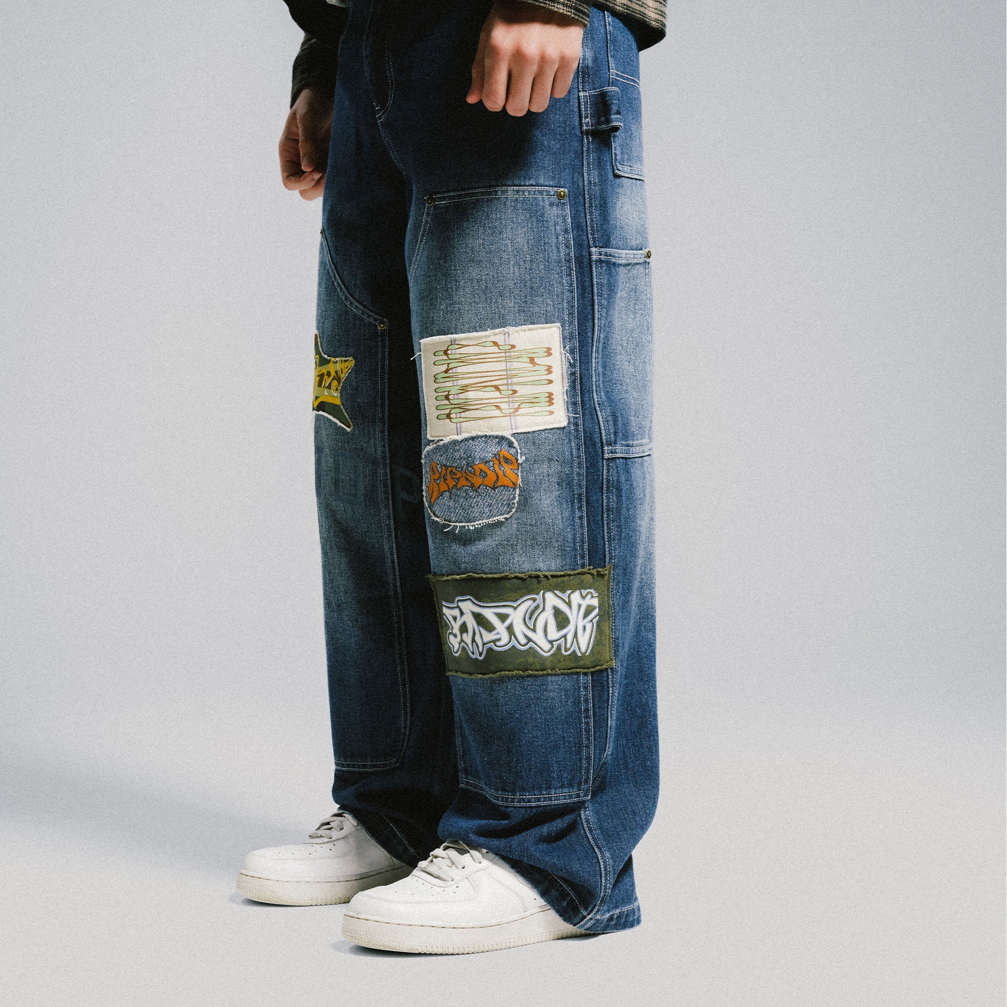 Skyline Wide Fit Carpenter Pant (Light Wash Denim)