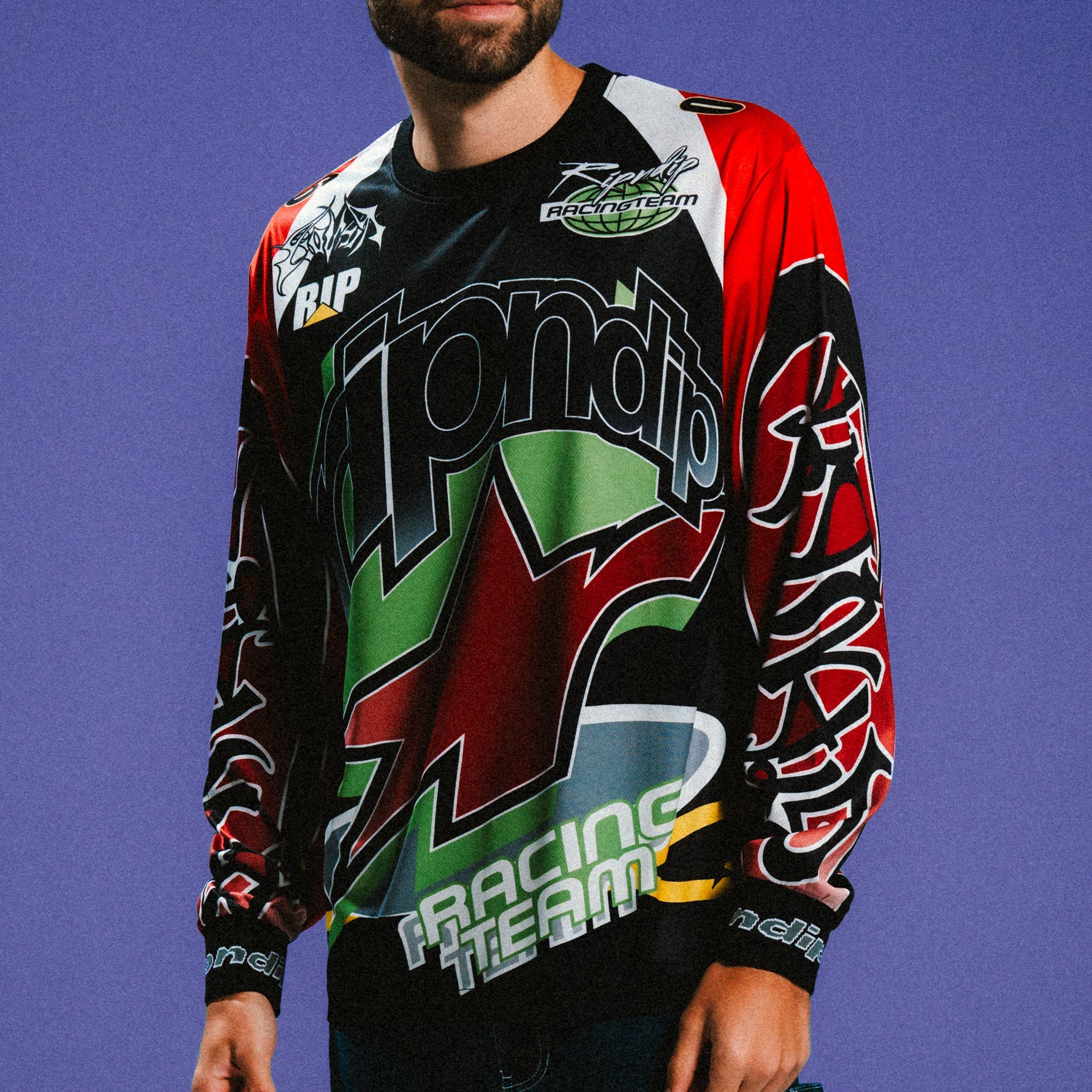 RIPNDIP All-Star Long Sleeve Jersey (Red / Black)