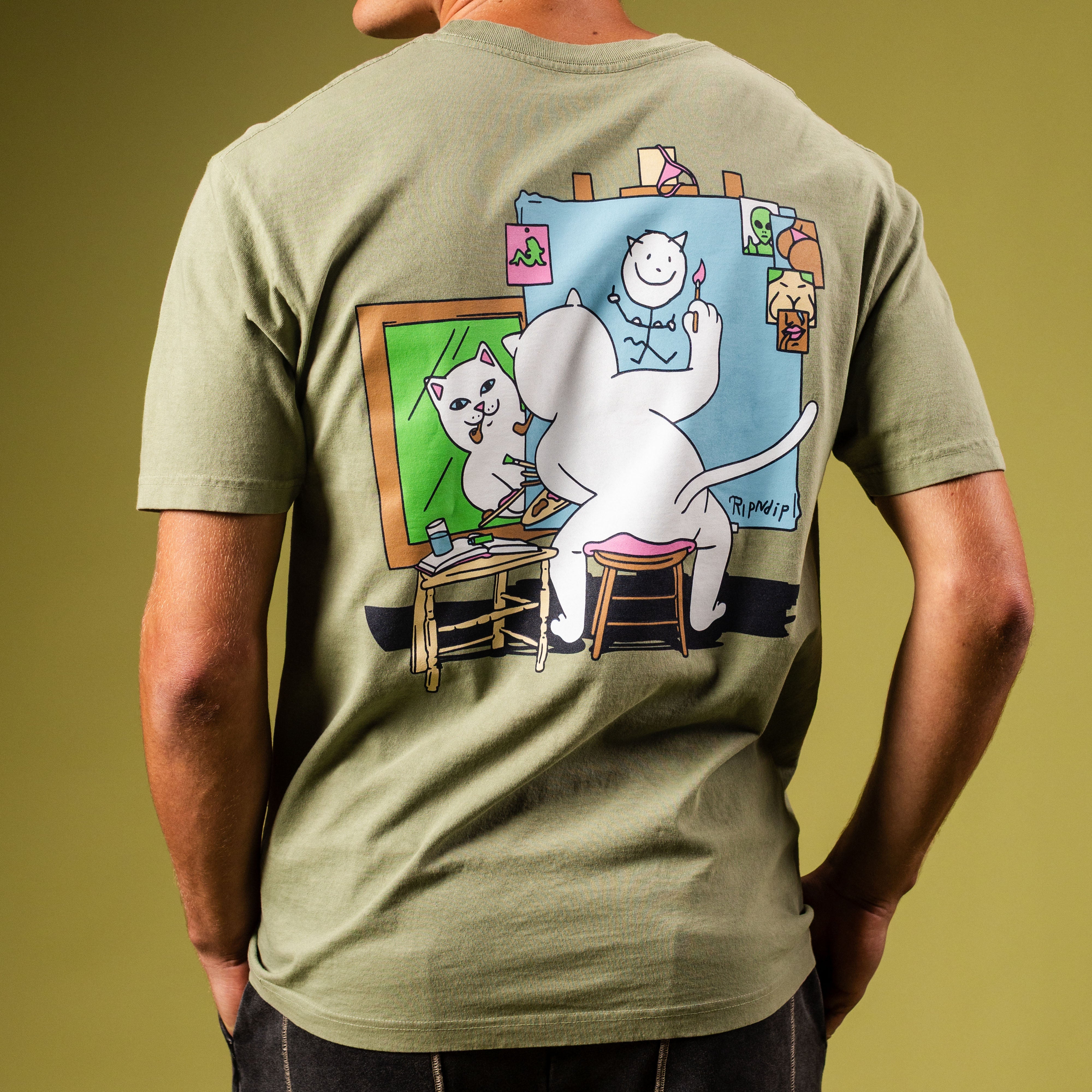 RIPNDIP Nerman Rockwell Tee (Dusty Olive)