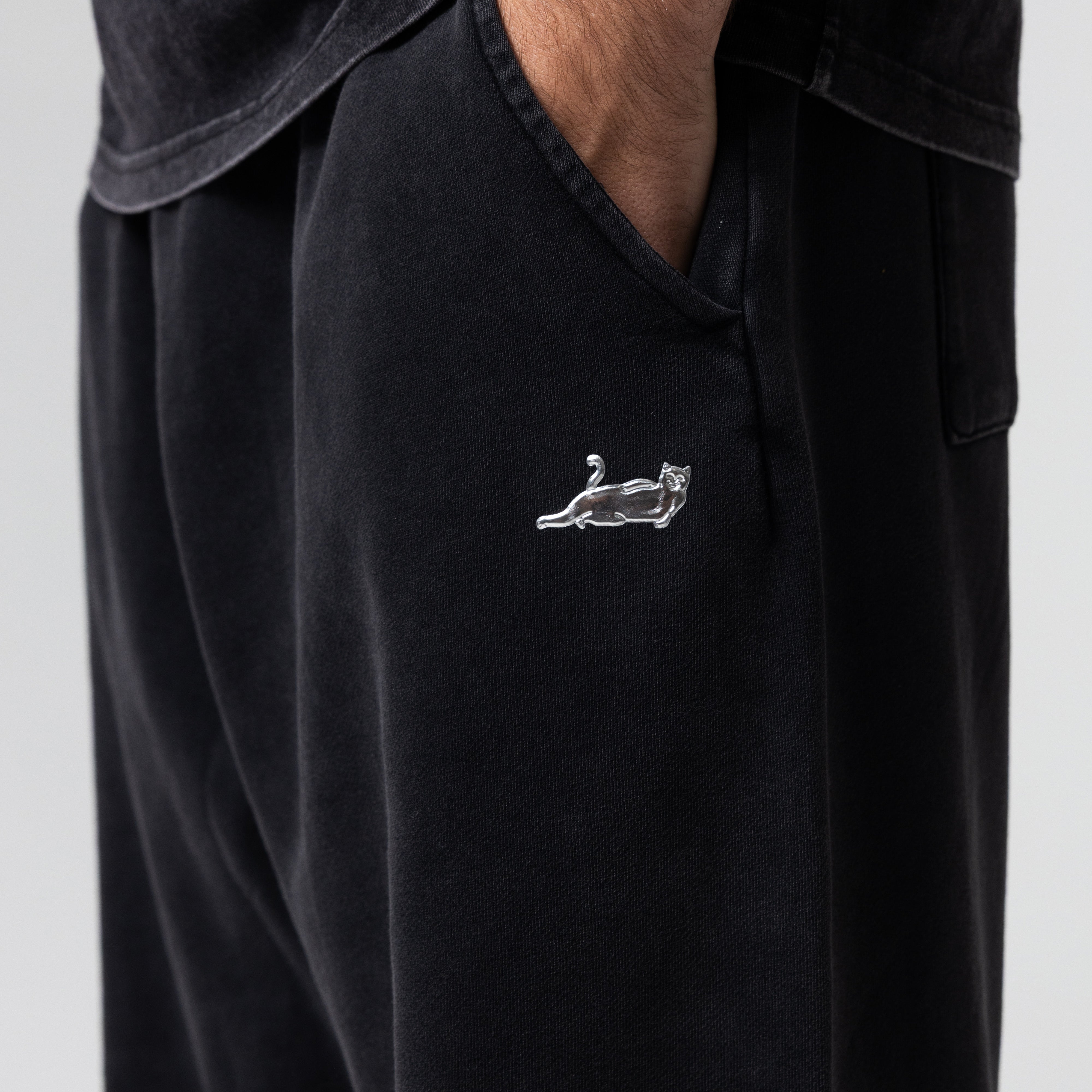 RIPNDIP Castanza Straight Leg Sweatpants (Black Vintage Wash)