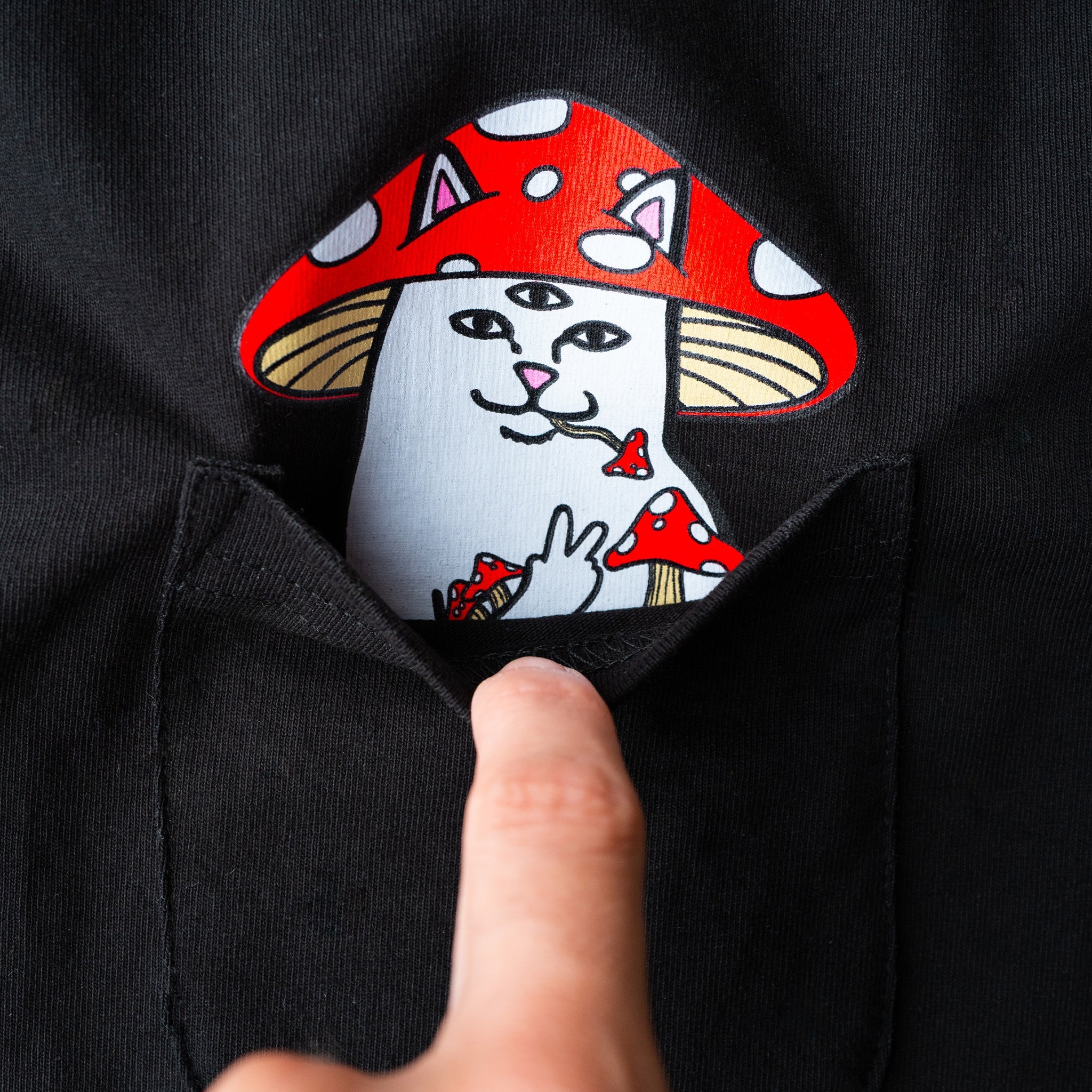 RIPNDIP Hemper Enlightened Nermal Pocket Tee (Black)