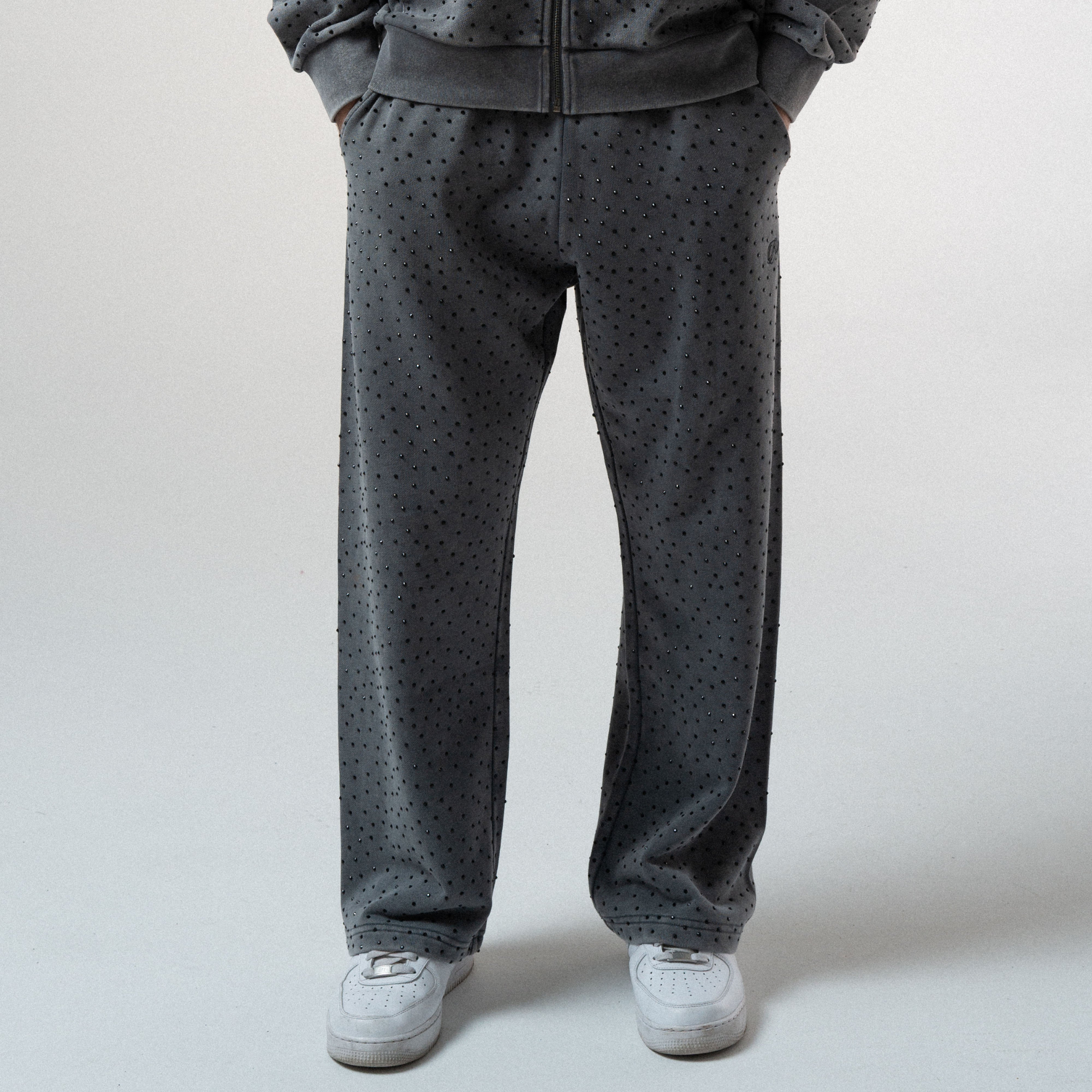 RIPNGEMS Straight Leg Sweatpants (Charcoal Wash)