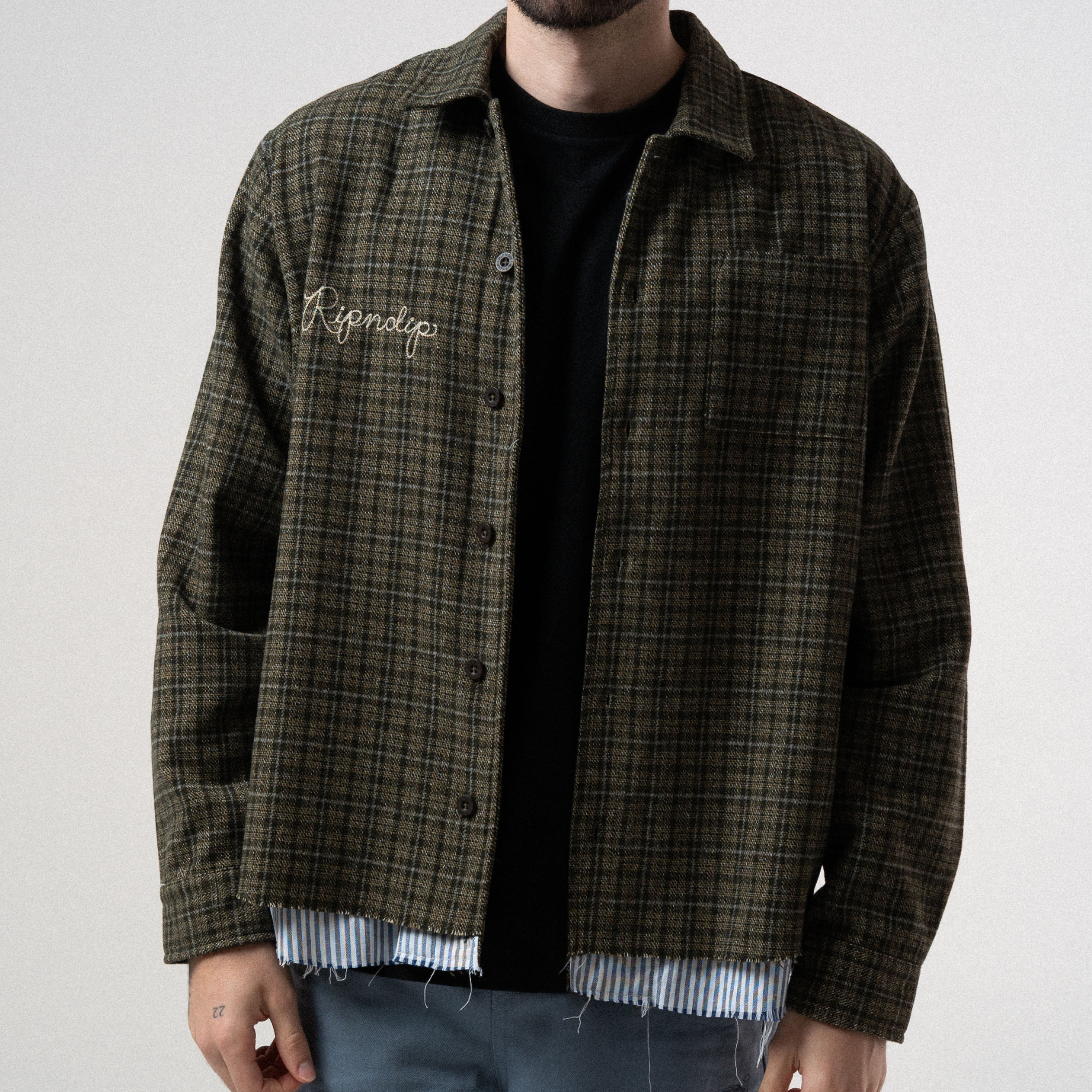 Where The Flowers Bloom Flannel Jacket (Olive)