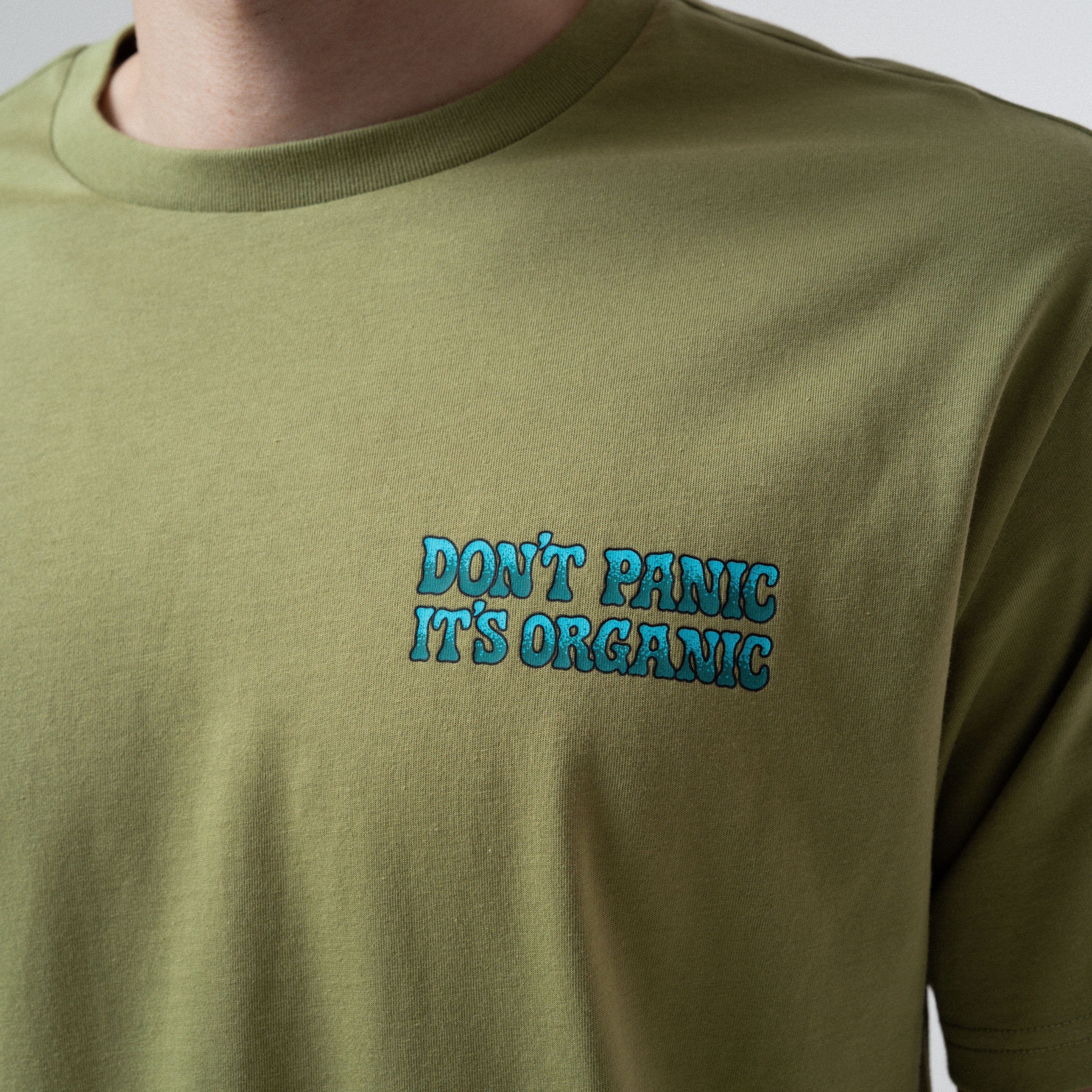 Don't Panic Tee (Light Forest)