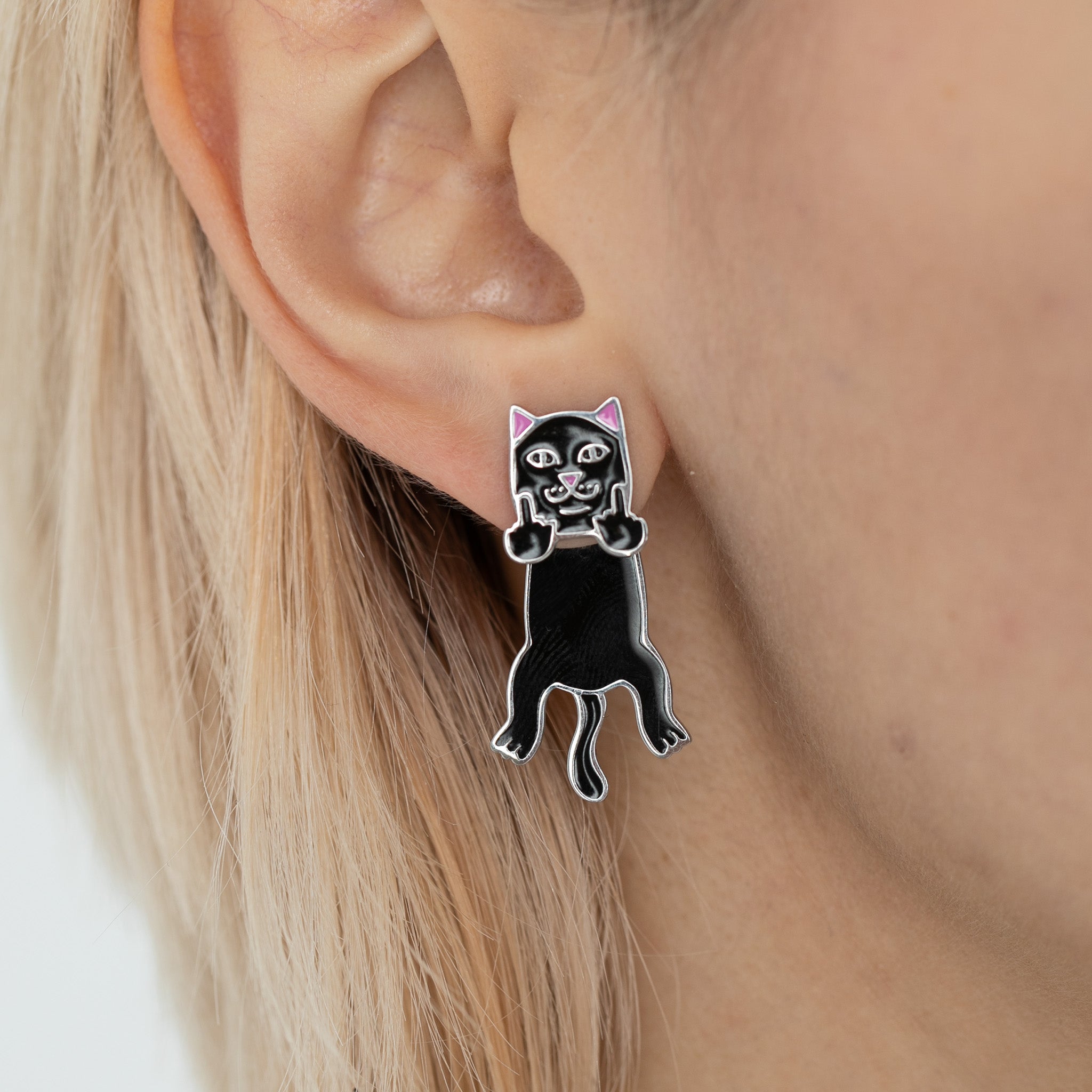 RIPNDIP Naughty Jerm Earrings (Black)