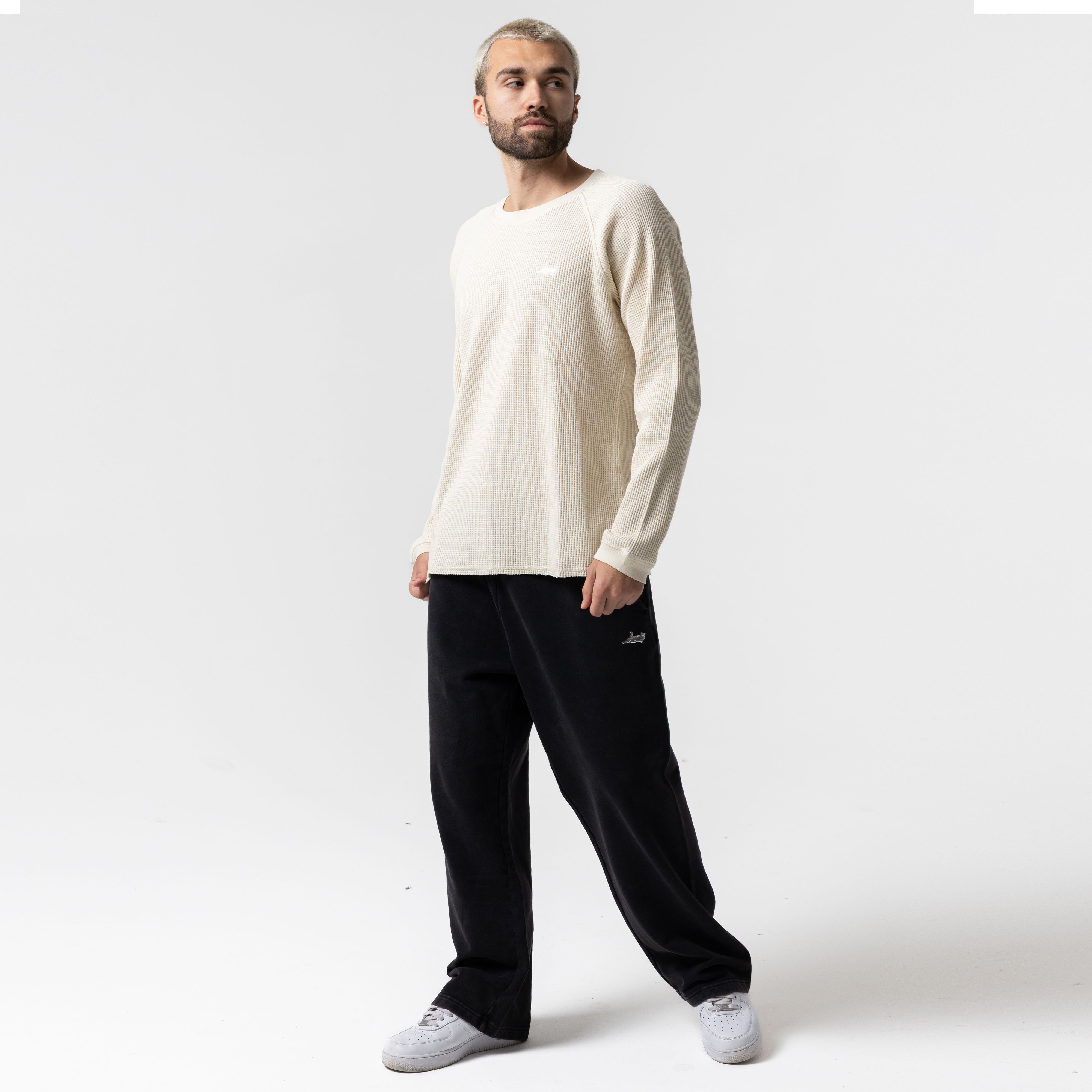 RIPNDIP Castanza Waffle Knit Long Sleeve (Off-White)