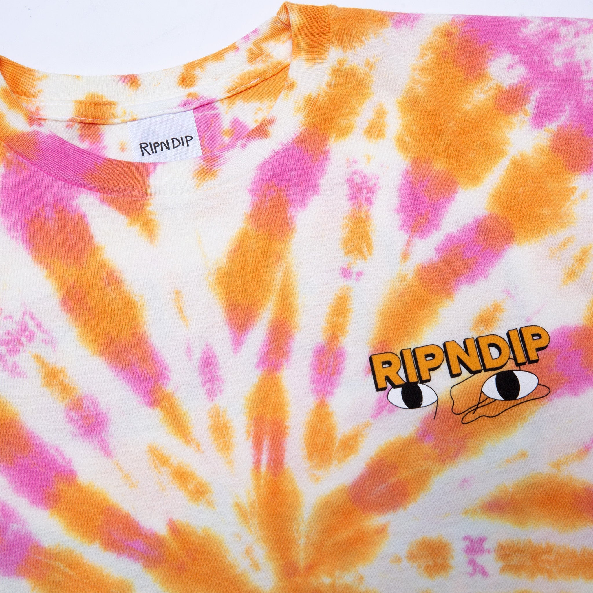 Butter Face Tee (Pink/Orange Tie Dye)