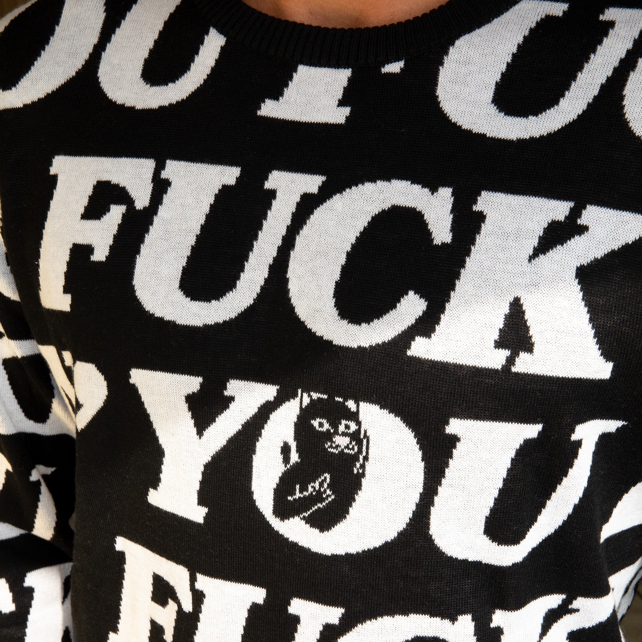 Fuck You Knit Sweater (Black)
