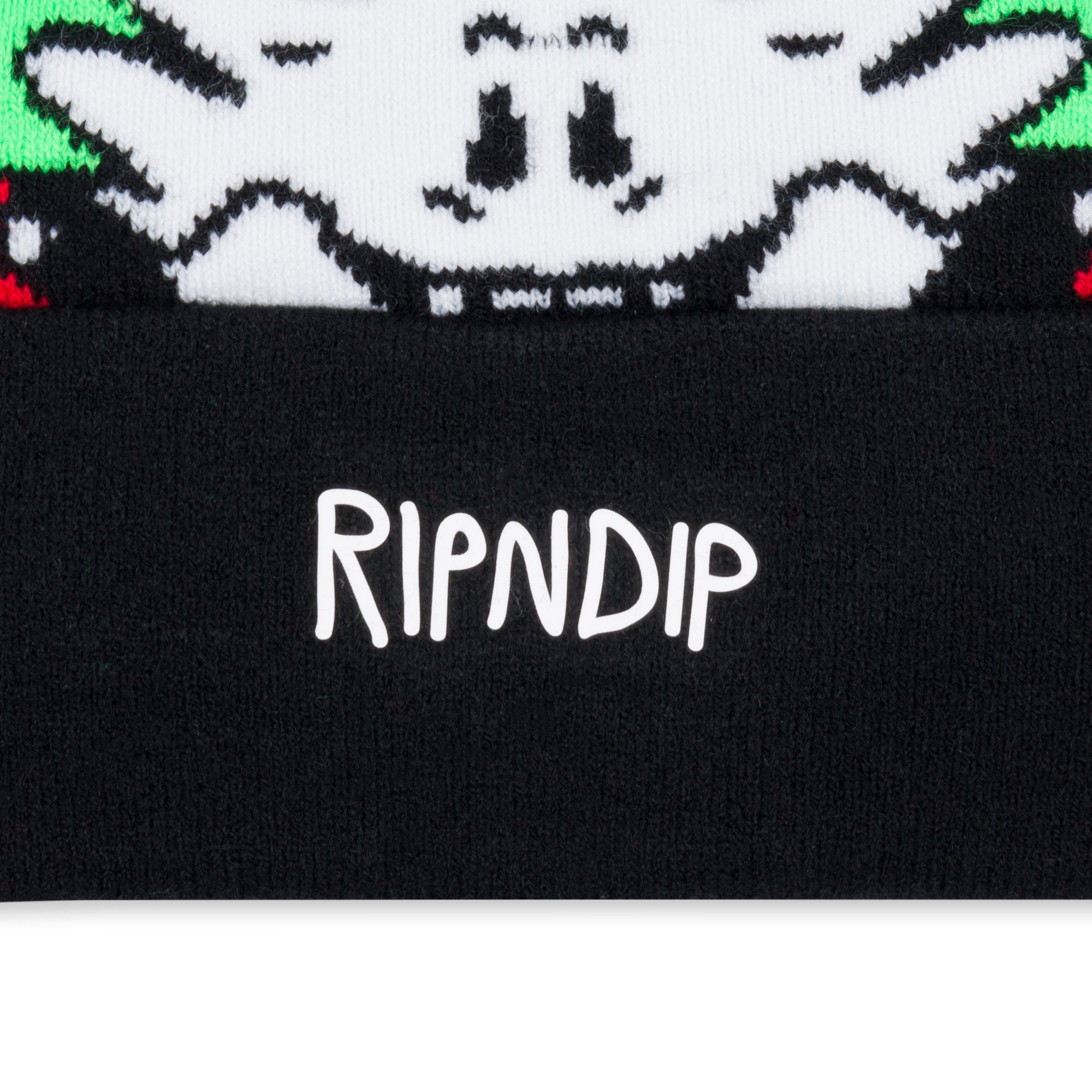 Skull Face Knit Beanie (Black)